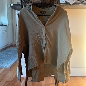 TOPSHOP cropped button down
